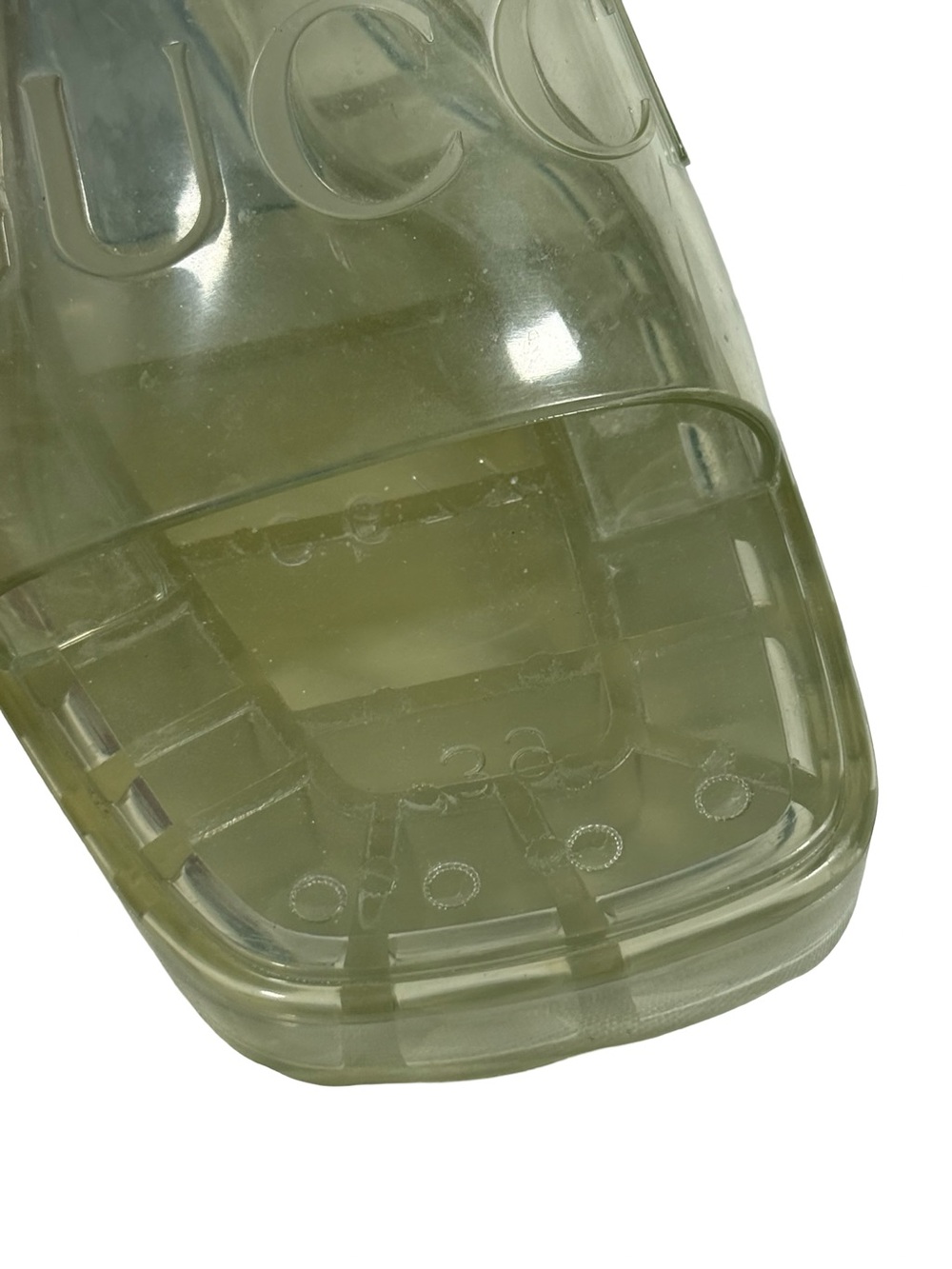 Gucci Rubber Jelly Slides Sz Us 6 EU36 Transparent Chunky Heel Designer Sandals - Picture 11 of 12